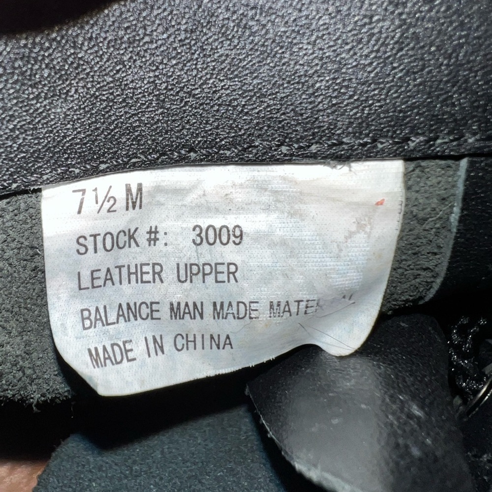 Double H black leather lace-up combat boots with buckle Size 7.5 - Picture 2 of 8